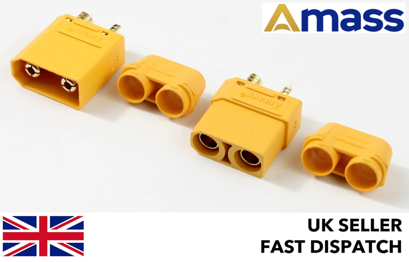 High-Quality Gold-Plated XT90 Mini Male & Female Connector (CE Certified)