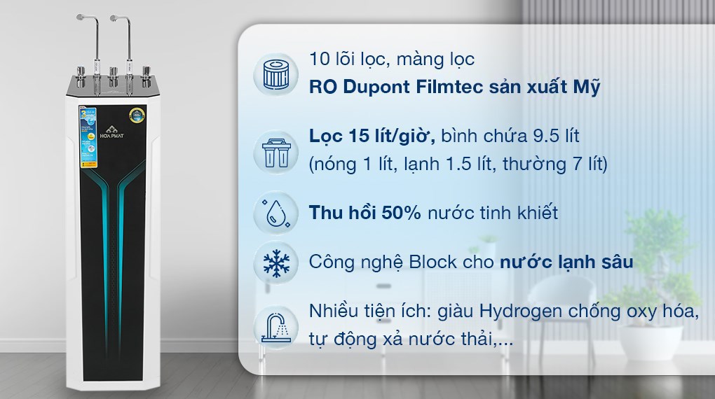Hòa Phát HWBS3A 1021 RO Water Purifier – 10‑Stage, Hot & Cold Water